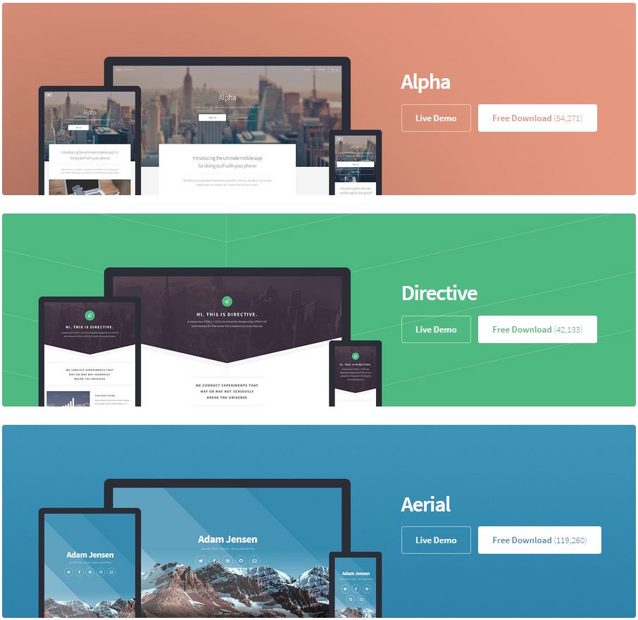 html5up responsive site template